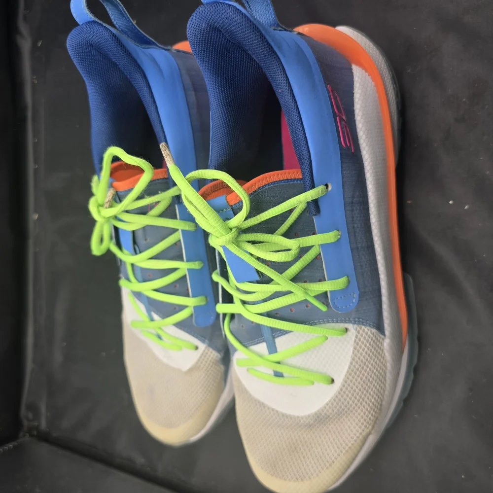 Under Armour Blue‎ and Orange Athletic Shoes Performance Design